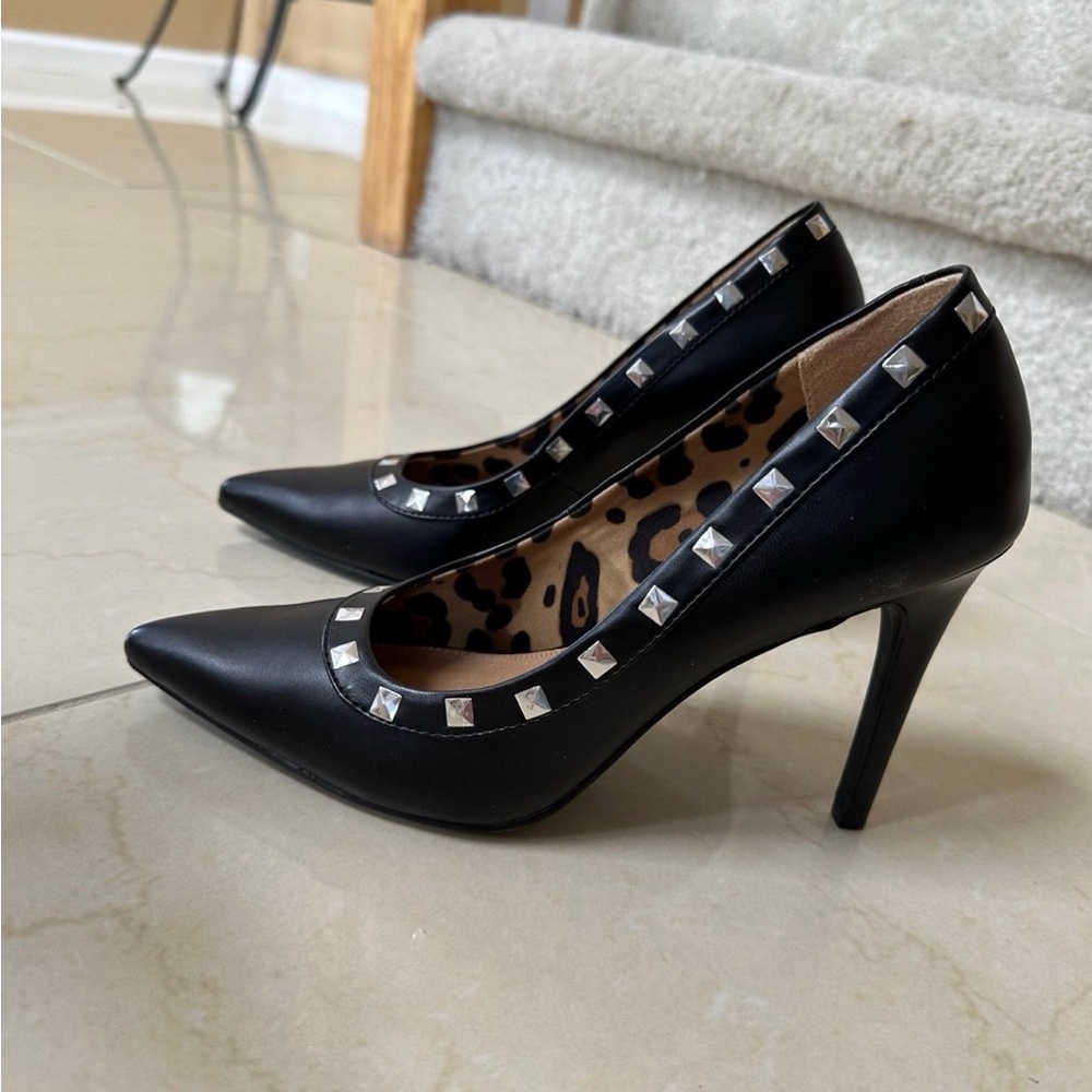 Studded Black Heels NEW